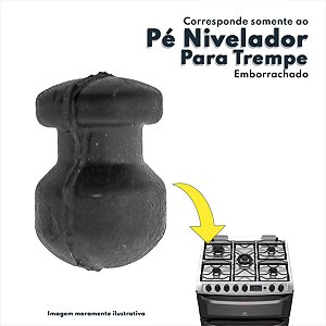 Pé Redondo Emborrachado Para Trempe de Fogão 56STB 56STX 76STB 76TXE Electrolux Original A07658201 67000114  Para Fogão