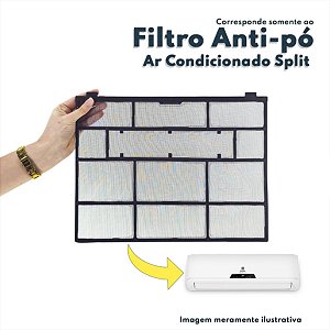 Filtro Anti-pó Ar Condicionado Split VI12F QI12R XI12F Electrolux Original 1112220403 A10638501