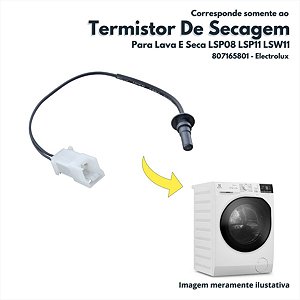 Termistor De Secagem Para Lava E Seca LSP08 LSP11 LSW11 Electrolux Original 807165801