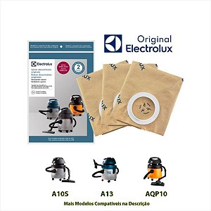 Kit 3 Sacos Para Aspirador de Pó Electrolux A10s A10t A10 Clean Car A13 Aqp10 Gt2000 Dt30ahbr003/A09740901 Cse09 Antigo