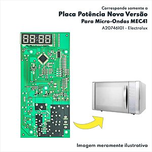 Placa De Potência Nova Versão 6 pinos Para Micro-ondas MEC41 Electrolux Original A20746101