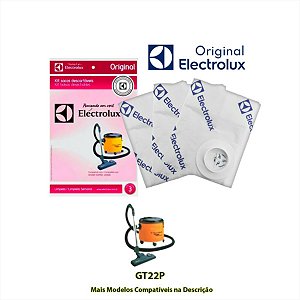 Kit 3 Sacos Descartáveis Para Aspirador de Pó Electrolux Original GT22P GT2200 SIPRO Z2200 - 70035016 A09666201