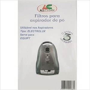 Kit 3 Sacos AL Para Aspirador Pó Electrolux Original EQUIPT