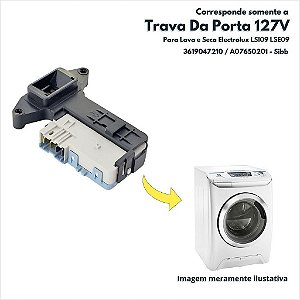 Trava Porta Electrolux Lava Seca Lsi09 Lse09 110v - 3619047210 / A07650201