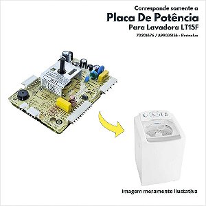 Placa De Potência Para Lavadora LT15F Electrolux 70201676 A99035156 A30556801