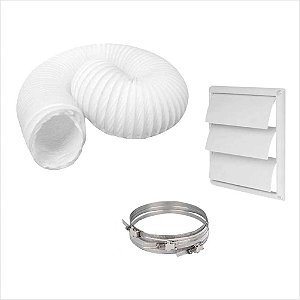 Kit Ventilação Instalação Para Coifas PVC 125mm Masterlux 80000509 A08933401 Original Electrolux