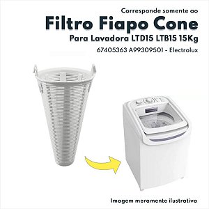 Filtro Fiapos Cone Para Lavadora Electrolux Original Lac16 Ltd15 67405363 A99309501Electrolux Original