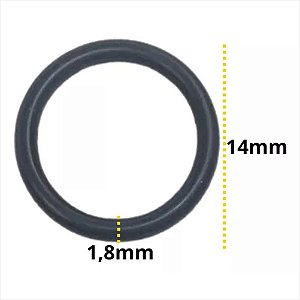 Oring Borracha de Vedação 14X1,8 Lavadora de Alta Pressão 65400680 A09309801 Electrolux Original