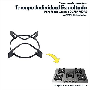 Trempe Individual Esmaltada Para Fogão Cooktop GC75P 76GRS Electrolux Original A01527401