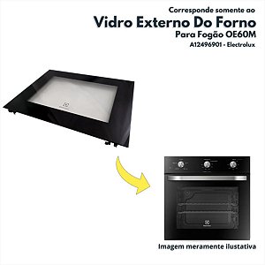 Vidro Externo Preto Do Forno Oe60m Electrolux Original A12496901