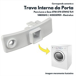 Placa Trava Interna da Porta Para Secadora ST10 ST11 STH11STL11 Electrolux Original 14800613 A10030901