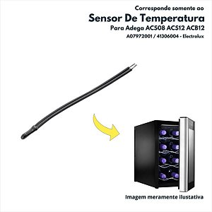 Sensor De Temperatura Para Adega ACS08 ACS12 ACB12 Electrolux Original A07972001 41306004