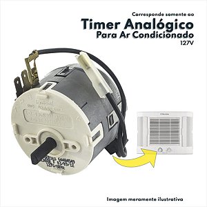 Timer Analógico 127V 60Hz para Ar Condicionado Janela EAM07F EM10F EAM10F Electrolux Original 64484549