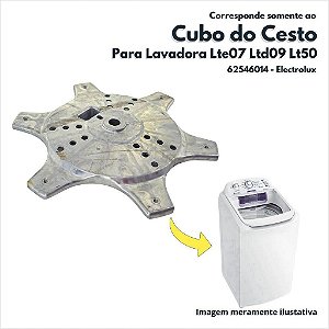 Cubo Do Cesto Oblongo Para Lavadora Lte06 Lte07 Ltd09 Lt50 LAC09 Electrolux Original 62546014