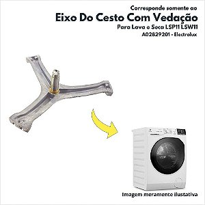 Eixo Do Cesto Com Vedação Para Lava e Seca LSP11 LSW11 Electrolux Original A02829201