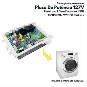Placa Potencia 127V Lava E Seca Electrolux Original Lse11 A09114701