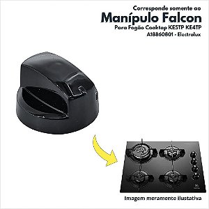 Manípulo Falcon Para Fogão Cooktop KE5TP KE4TP Electrolux Original A18860801