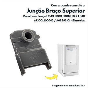 Junção Braço Superior Para Lava Louça LF14X LI10X LI14B Electrolux Original 673001200042 A08295101
