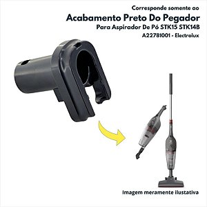 Acabamento Preto do Pegador para Aspirador de Pó STK15 STK14B Electrolux Original A22781001