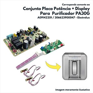 Conjunto Placas de Potência e Display Para Purificador de Aguá Pa30g Electrolux Original A09142201 306623900047