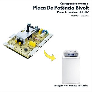 Placa de Potência Bivolt Para Lavadora LED17 Versão 2 Electrolux Original A13611024
