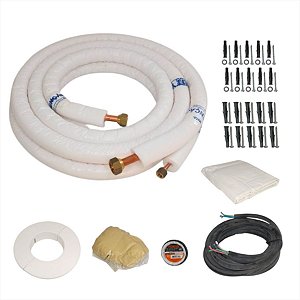 Kit Instalação Ar Condicionado Split 12.000 a 18.000 Btus 1/2 e 1/4 Electrolux Original 80000460 A07668201