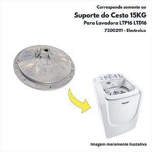 Suporte Cesto Chave Vertical Lavadora 15KG LTP16 LTD16 Electrolux Original 72002111