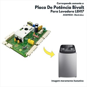 Placa De Potência Bivolt Para Lavadora LEH17 Electrolux Original A13611034