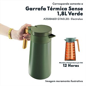 Garrafa Térmica Sense 1,8L Verde 12 Horas Electrolux Original - A25184601 / GTAEL30