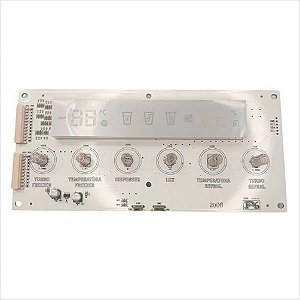Placa Interface Dispenser Branco Para Refrigerador SS72B SH72B Electrolux Original 30143KR170 A07889301