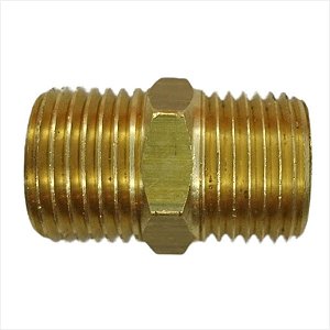 Niple Rosca 1/2 x 1/2 Gás BSP Latão Dourado Jackwal 2820