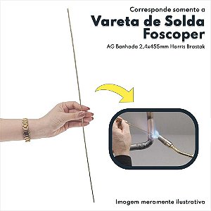 Vareta De Solda Foscoper AG Banhada 2,4x455mm Harris Brastak Unitário