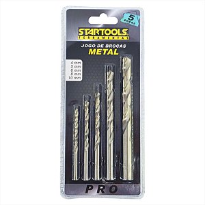 Conjunto Brocas Metal 05 Peças Aço Rápido PRO StarTools AR0124