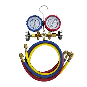 Conjunto Manifold Com 3 Mangueira 90cm Para Gás R22 R12 R134a R404 R600 Sibb - SMF-2300A-U