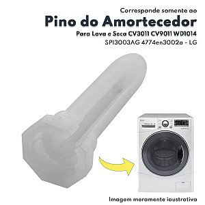 Pino Plástico do Amortecedor Para Lava e Seca LG CV3011 CV9011 WD1014 Sibb - SPI-3003A-G / 4774en3002a