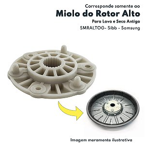 Miolo do Rotor Alto Para Lava e Seca Antiga LG Wd1403 Wd1409 Wd1410 Sibb - SMR-ALTO-G