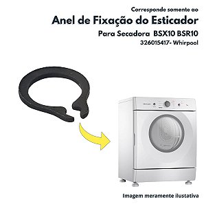 Anel de Fixação da Polia do Esticador Para Secadora Brastemp Original BSI10 BSX10 Whirpool  326015417