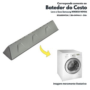 Batedor do Cesto Lava e Seca Samsung WD0854 WD106 Sibb  DC6600493AI SBA-0494A-S SBA0494AS