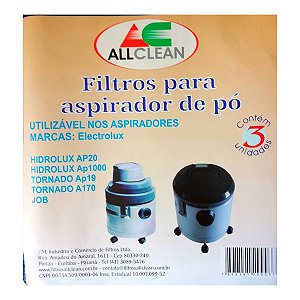 Kit Filtros para Aspirador de Pó Ap20/Tornado/Ap1000
