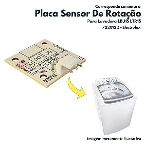 Placa Sensor De Rotação do Motor Para Lavadora Electrolux LBU15 LTR15 Casa das Interfaces 7220122