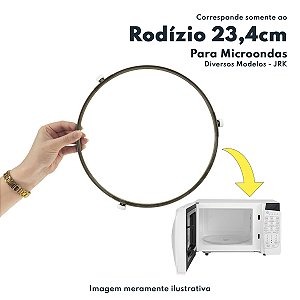 Rodizio Suporte Do Prato 23,4cm Roda 14mm Para Microondas Diversas Marcas JRK 33576 A06760601 Similar Várias Marcas e Mo