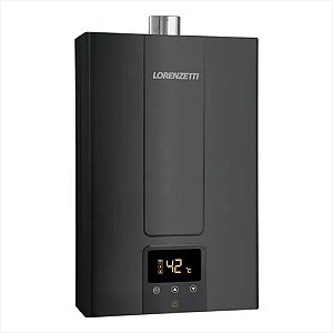 Aquecedor de Água a Gás LZ1600De-BK GN Digital Bivolt Preto 15 Litros Por Minuto Lorenzetti LZ1600DE-BK