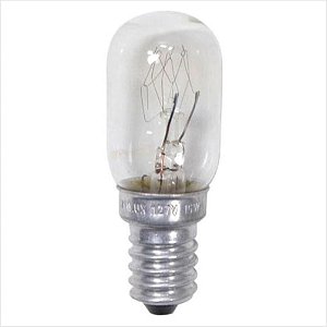 Lâmpada 127V 15W Clear Para Refrigerador Brastemp Consul CRC28 BRM48 BRK50 CRA30 Whirlpool W10267226