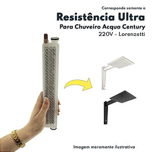 Resistência Ultra  Para Chuveiro Acqua Century 220V 7500W Lorenzetti 4065B