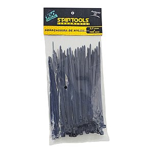 Abraçadeira de Nylon 100 Unidades 100mm X 2,5mm Preto StarTools - AR0140