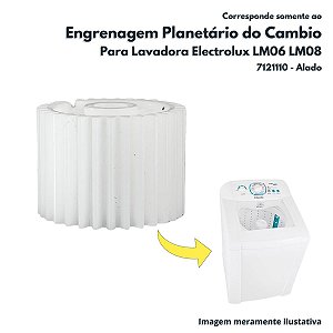 Engrenagem Planetaria do Mecanismo Cambio Para Lavadora Electrolux LM06 LM08 Alado - 7121110