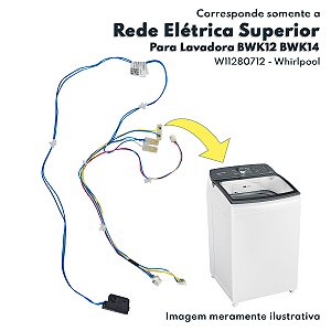 Rede Elétrica Superior Interface Reed Switch Lavadora Brastemp Consul Bwk12 Bwk14 Whirlpool - W11280712