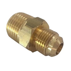 Flange União Redutora Niple 1/2 X 3/8 Latão Rosca Externa 3157 Jackwal