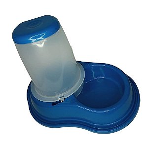 Comedouro Automático Com Tampa e Trava - Azul