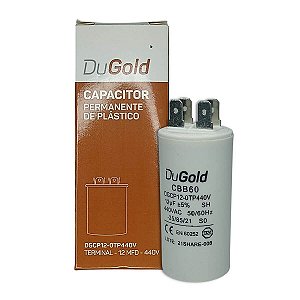 Capacitor 12MFD de Plástico DuGold 440V  - CBB60 50/60hZ